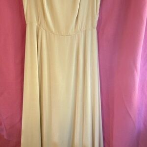 Elegant Cream Velvet Evening Gown